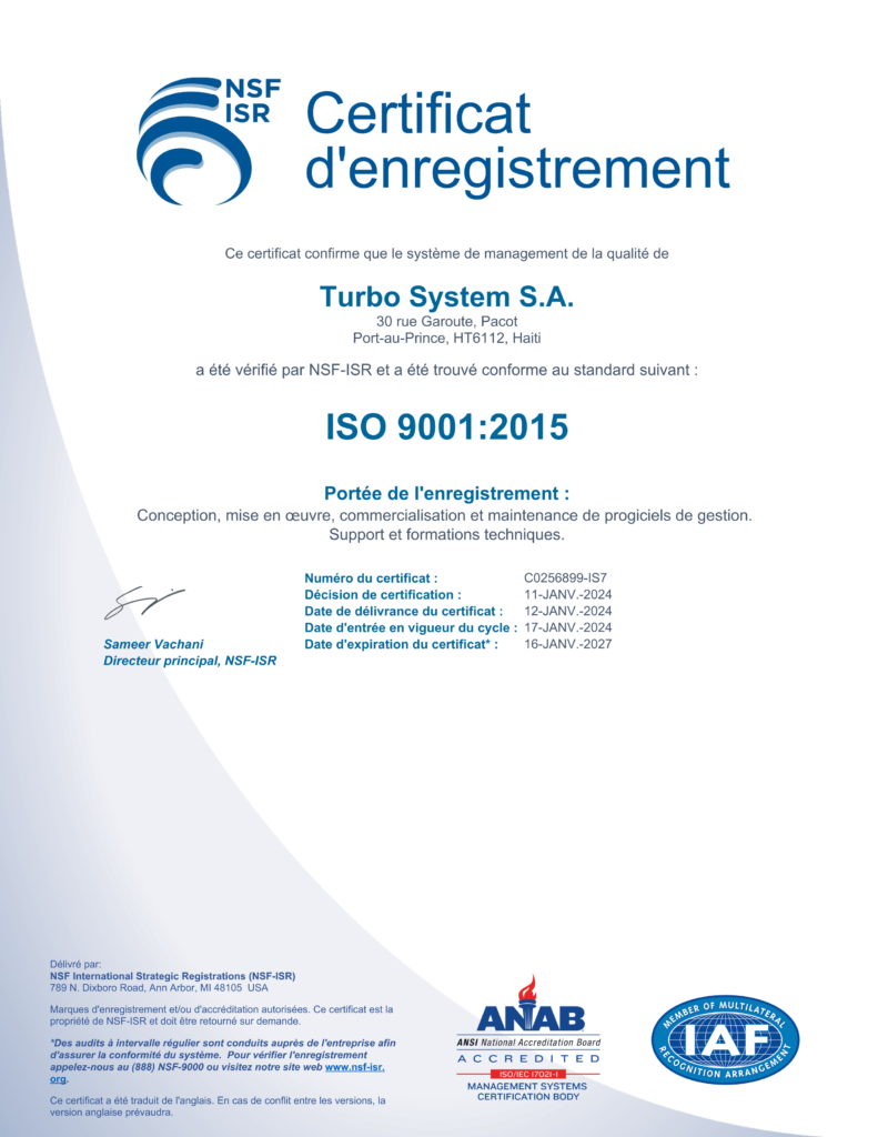 CERTIFICATION ISO